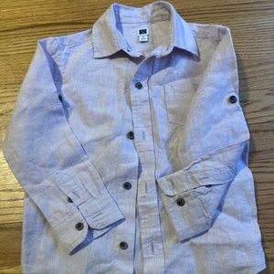 Janie and Jack Roll Cuff Linen Shirt